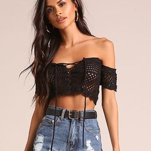 Crochet off should crop top